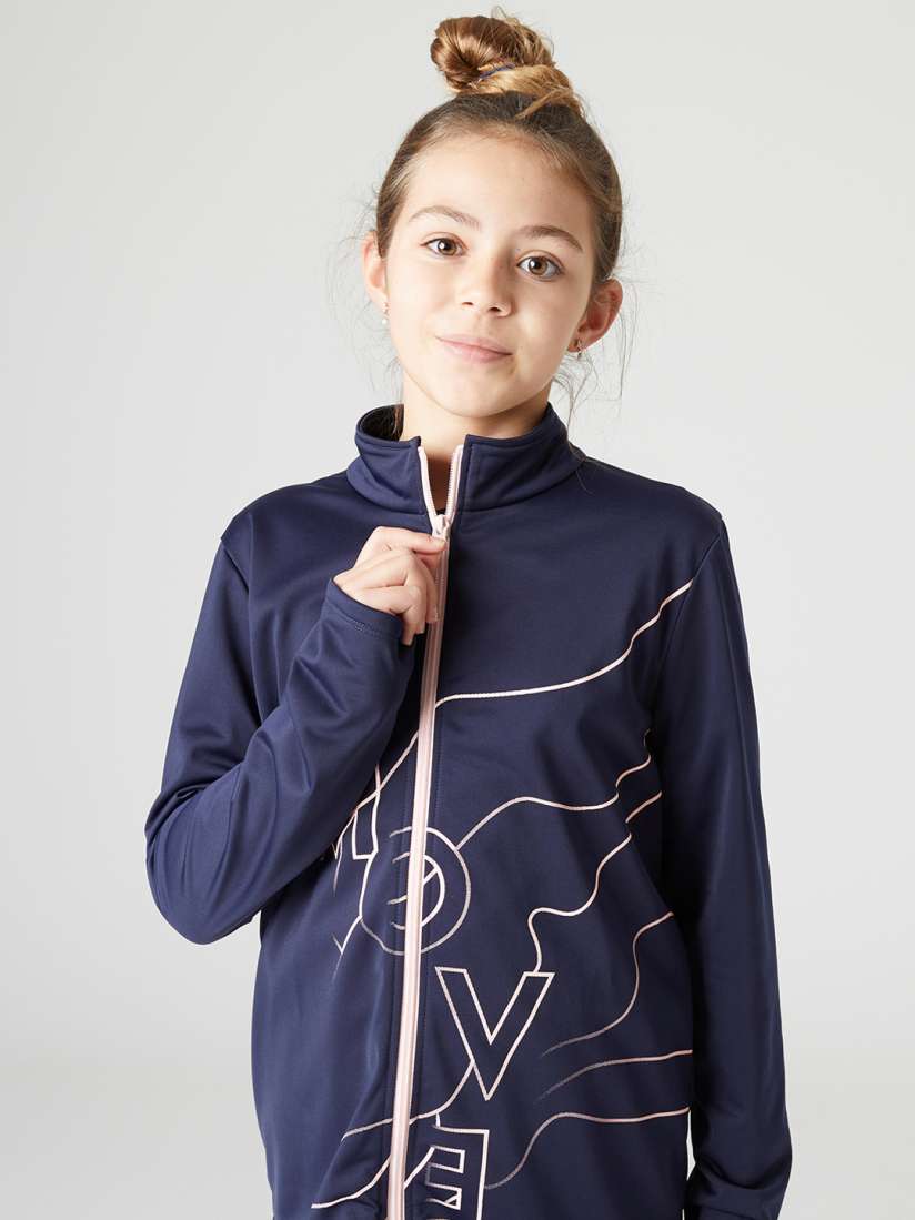 Buy Domyos By Decathlon Girls Navy Printed Gymy Warm Tracksuit Tracksuits for Girls 14957328 Myntra