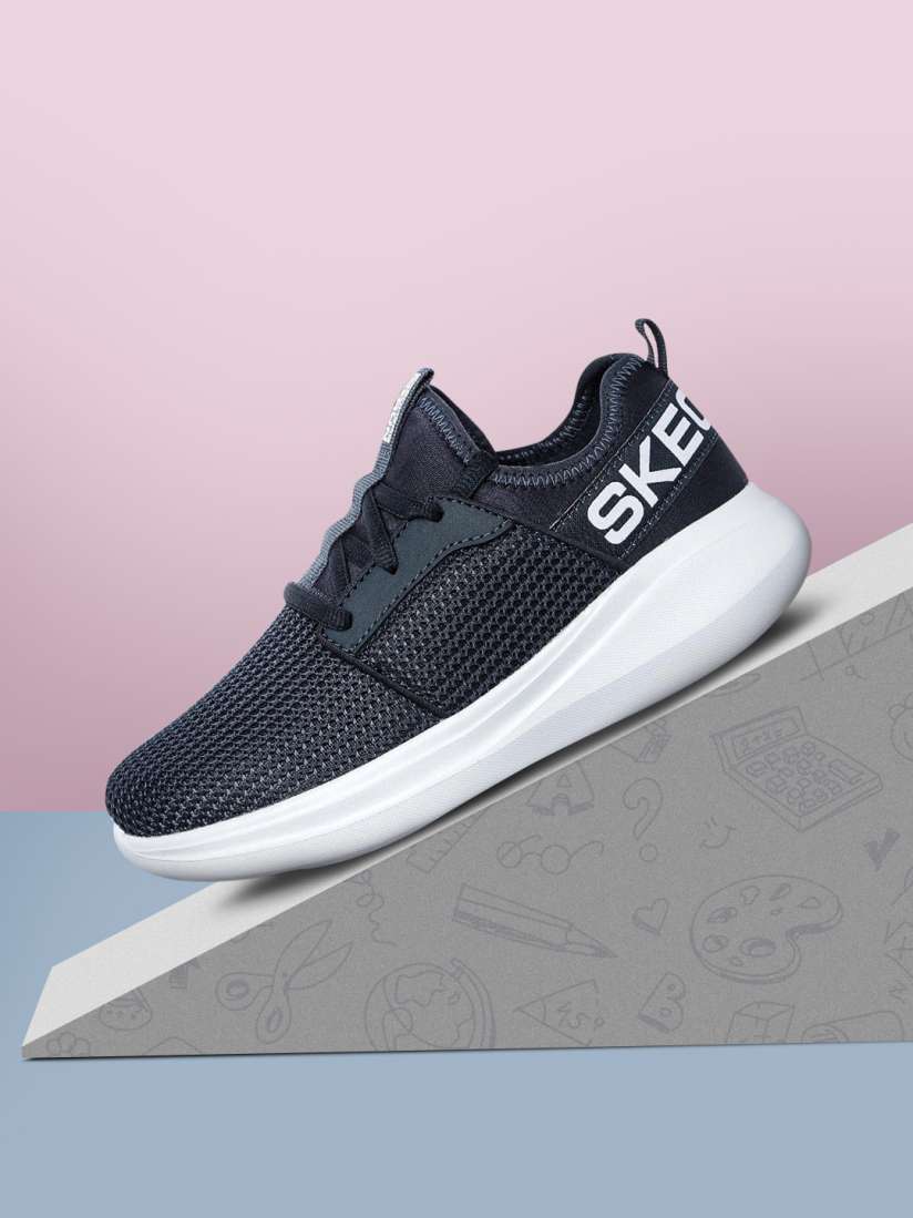 Buy Skechers Boys Navy Blue Textured Go Run Fast Valor Sneakers Casual Shoes for Boys 14957688 Myntra