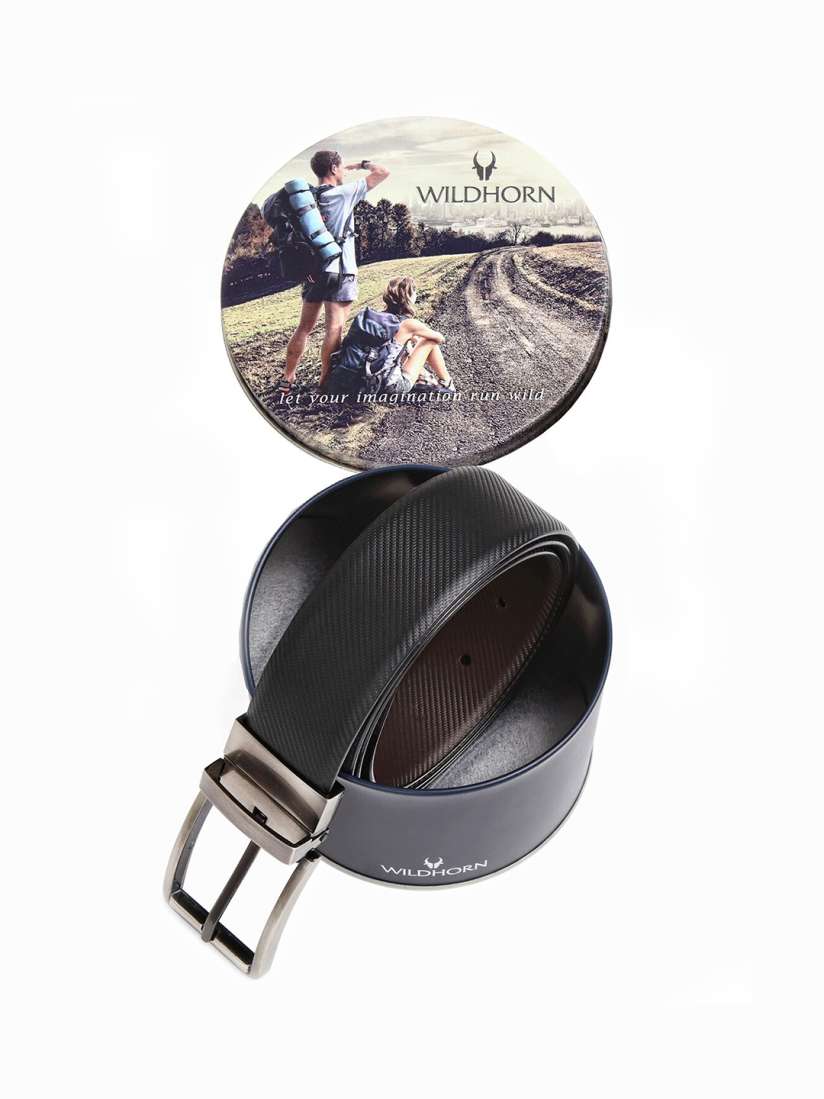 Buy WildHorn Men Black Leather Reversible Belt Belts for Men 14957828 Myntra