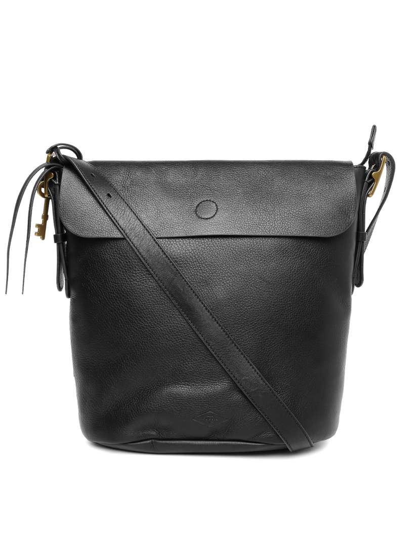 Buy Fossil Black Leather Sling Bag Handbags for Women 1495856 Myntra
