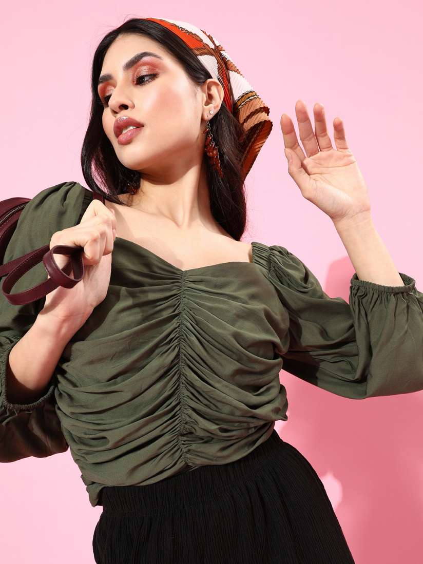 Buy plusS Women Lovely Olive Solid Knits Top Tops for Women 14959938 Myntra
