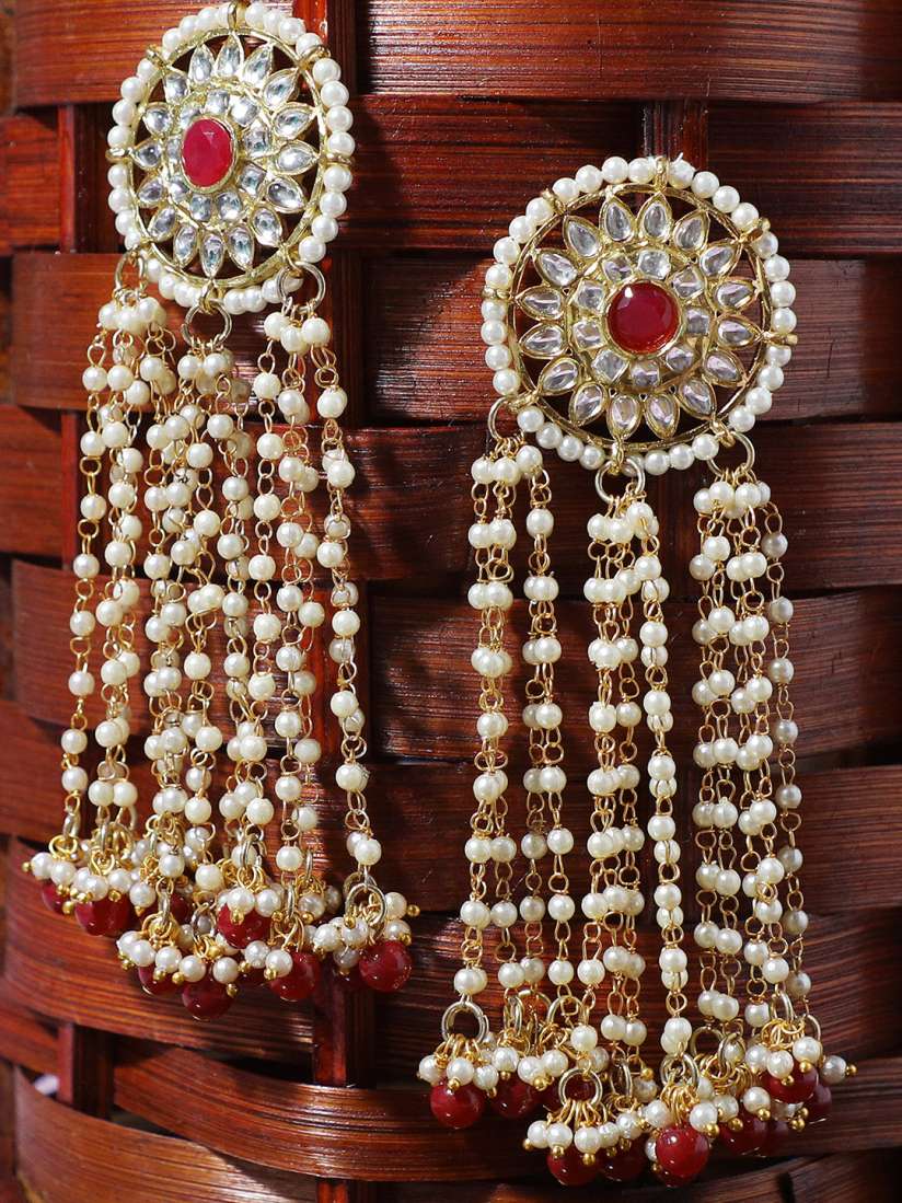 Buy KARATCART Red Contemporary Drop Earrings Earrings for Women 14965722 Myntra