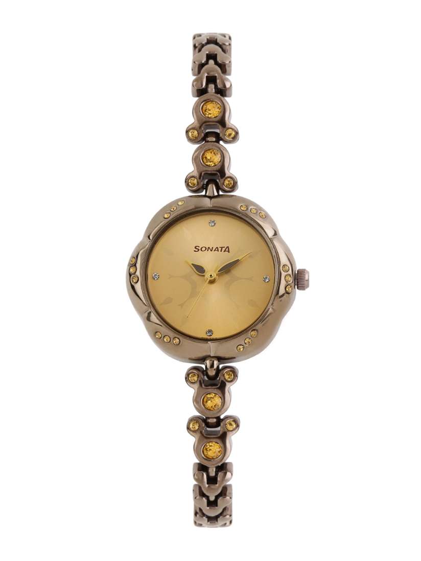 Buy Sonata Sona Sitara Women Rose Gold Toned Analogue Watch 8121QM01C Watches for Women 1497340 Myntra