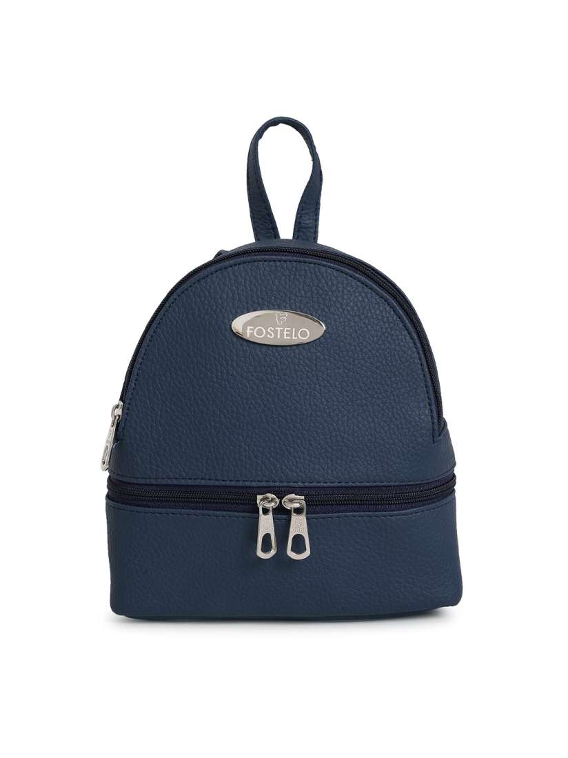 Buy Fostelo Women Blue Solid Backpack Backpacks for Women 14975004 Myntra