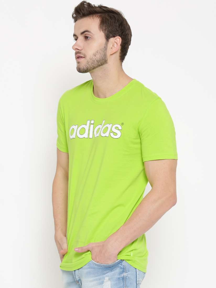 Neon green adidas shirt top