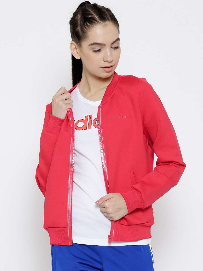 Buy ADIDAS NEO Coral Pink W CS Patterned Bomber Jacket Jackets for Women 1497615 Myntra