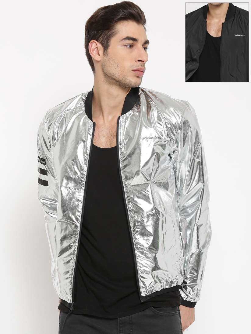 Buy ADIDAS NEO Silver Black CS WB Reversible Jacket Jackets for Men 1497617 Myntra