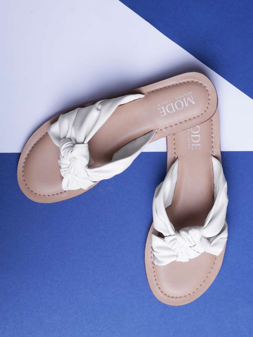 Buy Mode by Red Tape Women White Open Toe Flats Flats for Women 14976532 Myntra