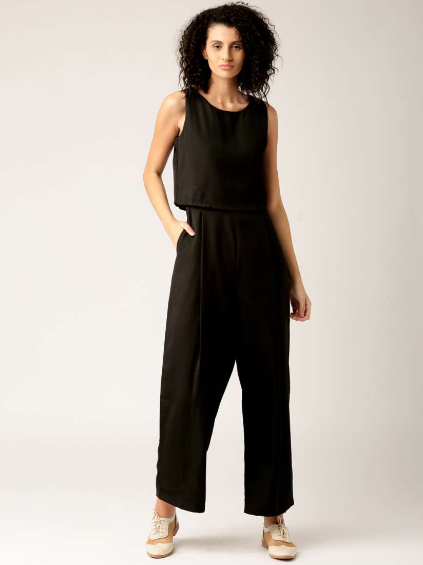 Buy DressBerry Black Jumpsuit Jumpsuit for Women 1497945 Myntra