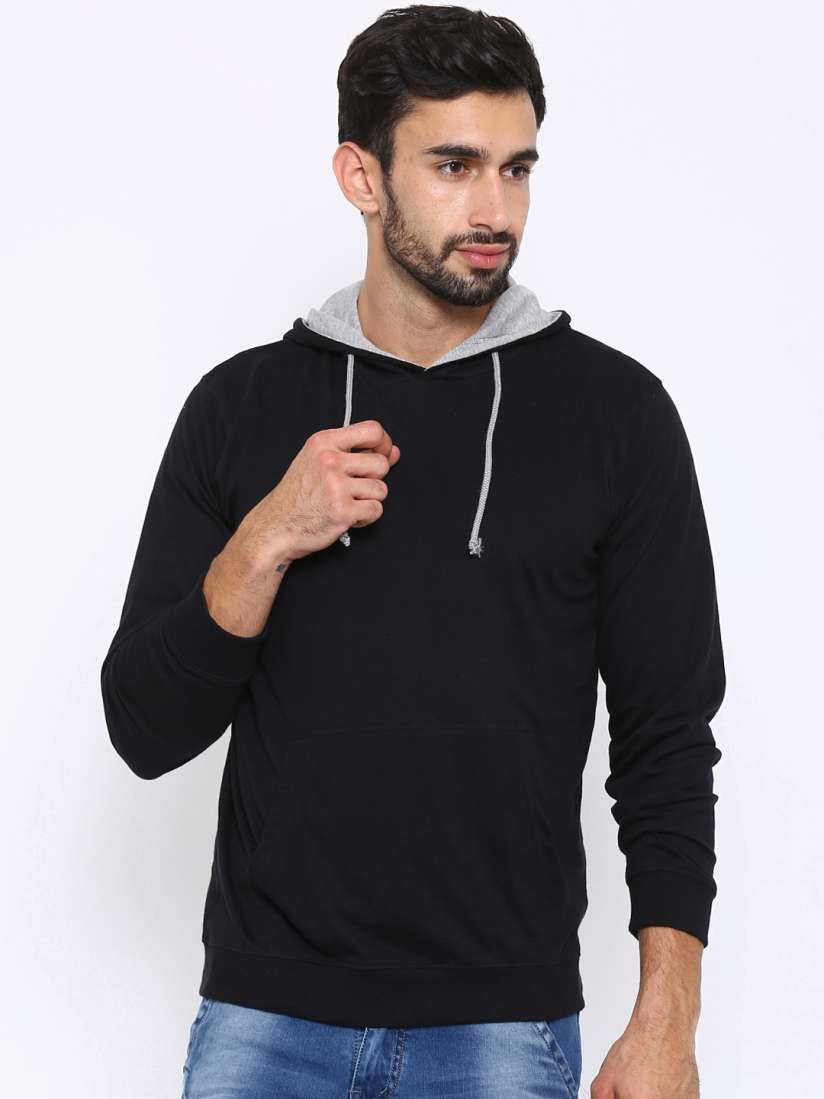Buy American Crew Black Hooded Sweatshirt Sweatshirts for Men 1497946 Myntra