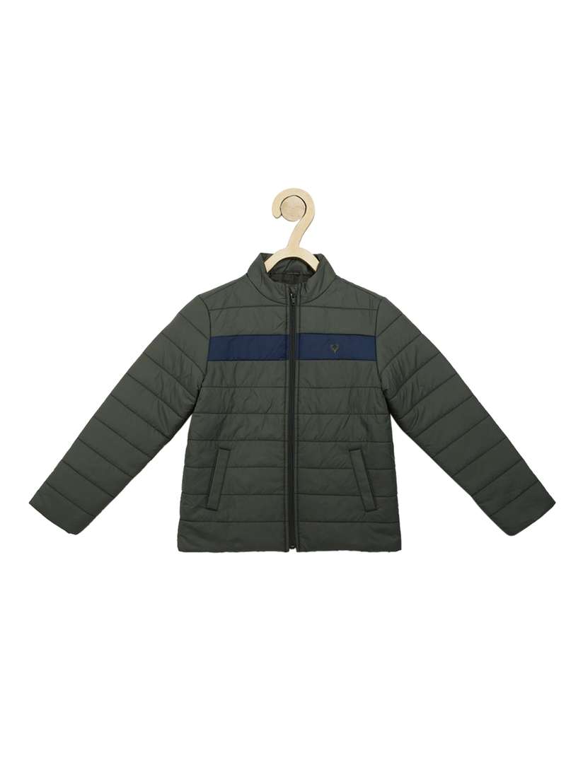Myntra Olive Green Jacket Juniors Buy Allen Solly Junior Boys Olive