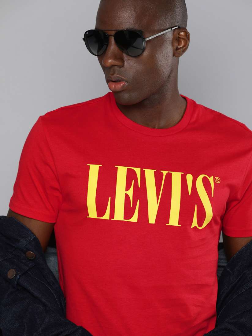 Buy Levis Men Red Brand Logo Printed T shirt Tshirts for Men 14984482 Myntra