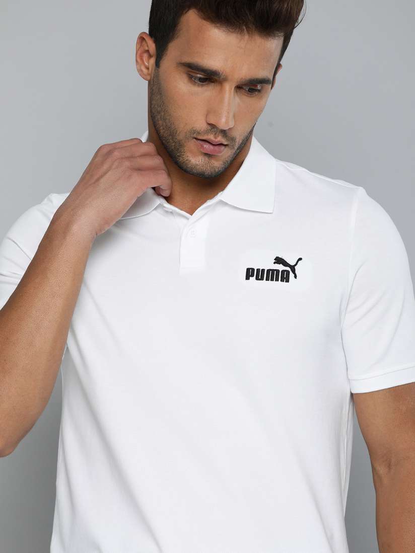 Buy Puma Men White dryCELL Essentials Pique Polo Collar T shirt Tshirts for Men 14984580 Myntra