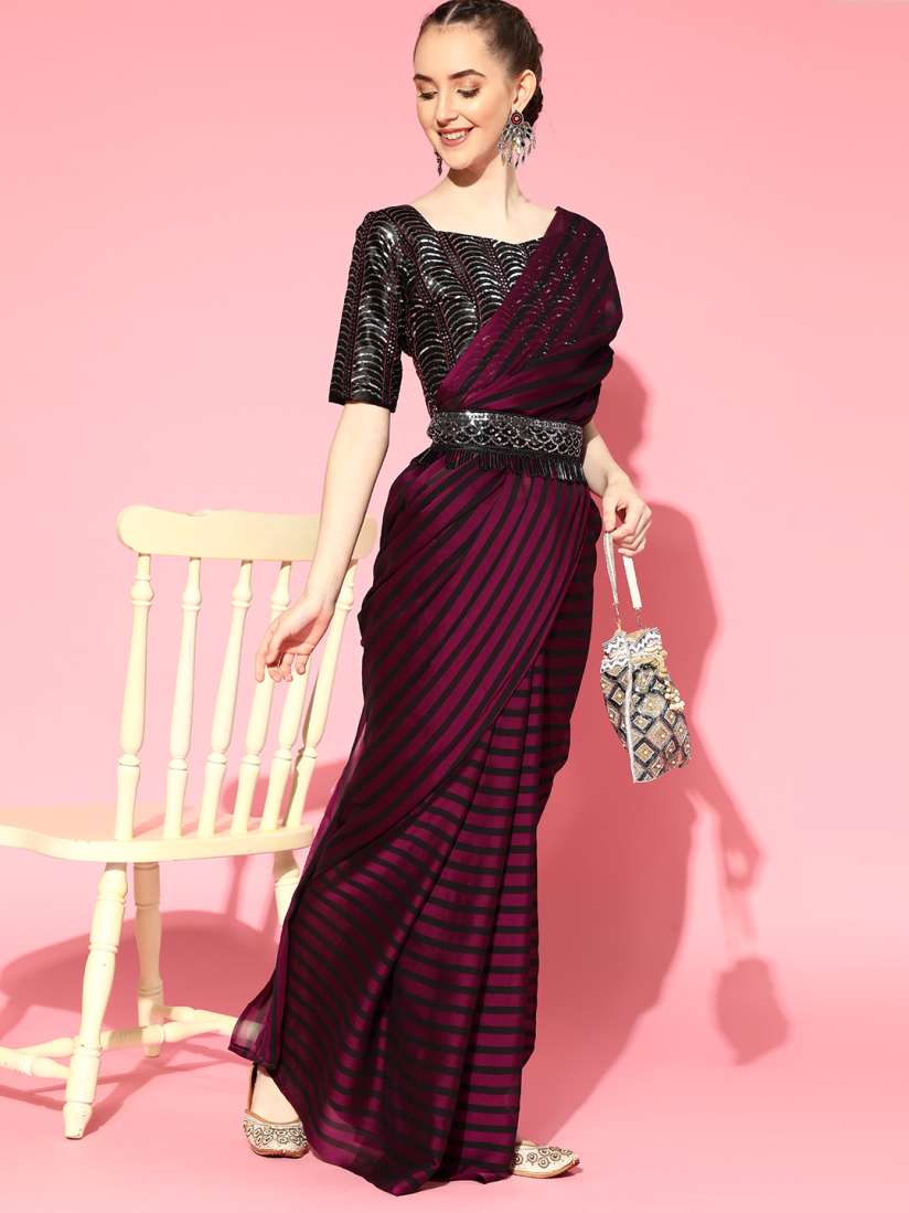 Party wear saree on myntra top