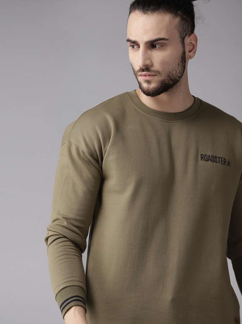 Roadster olive green sweatshirt shop