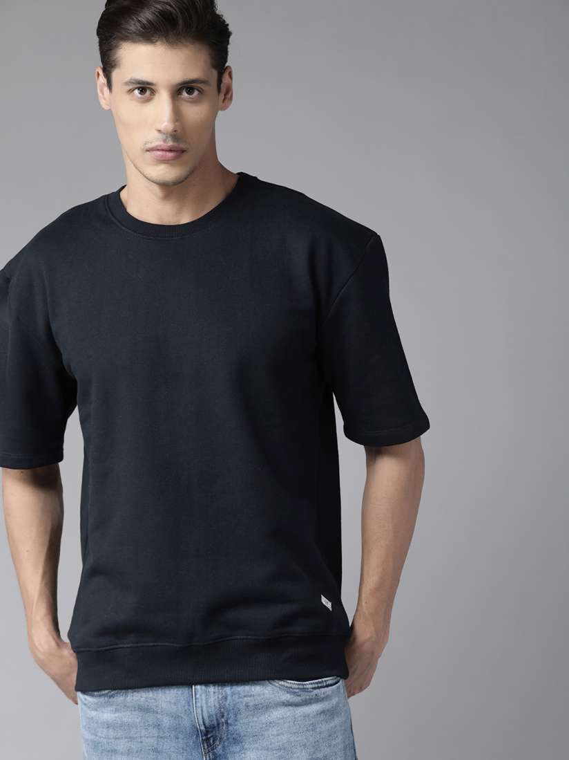 Buy Roadster Men Navy Blue Solid Sweatshirt Sweatshirts for Men 14992816 Myntra