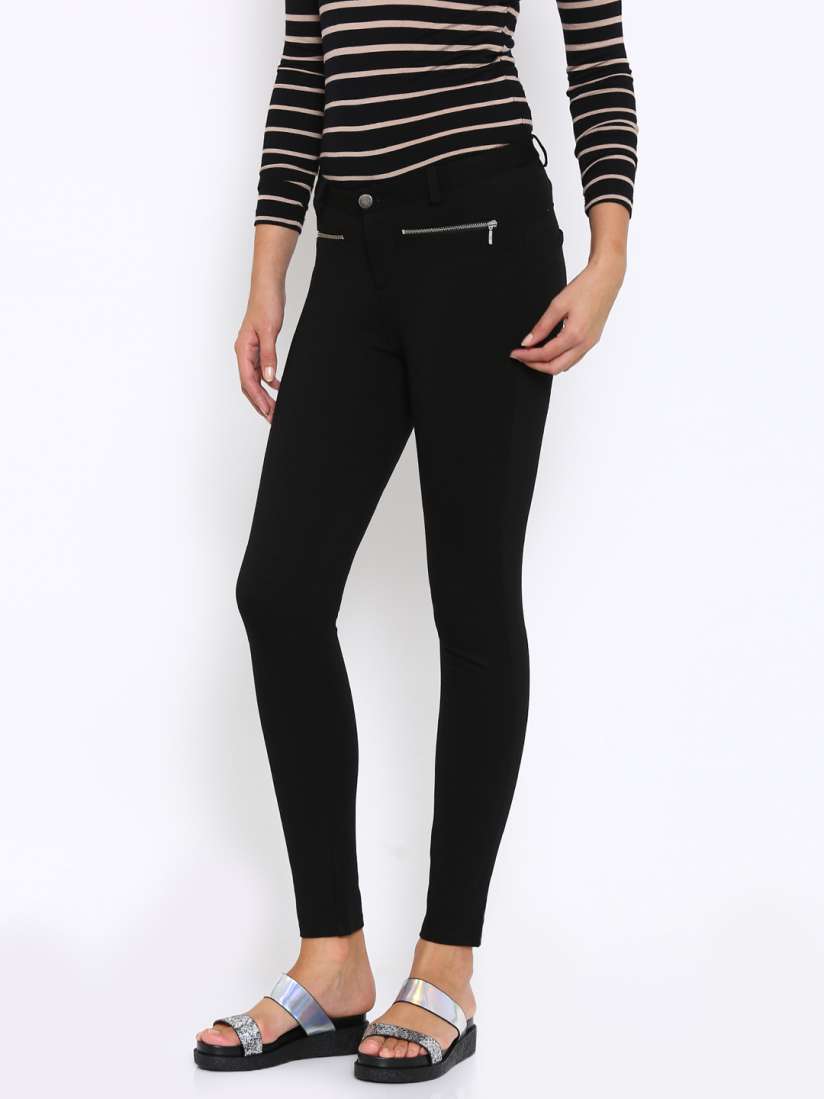 Buy Annabelle by Pantaloons Black Treggings Jeggings for Women 1499380 Myntra