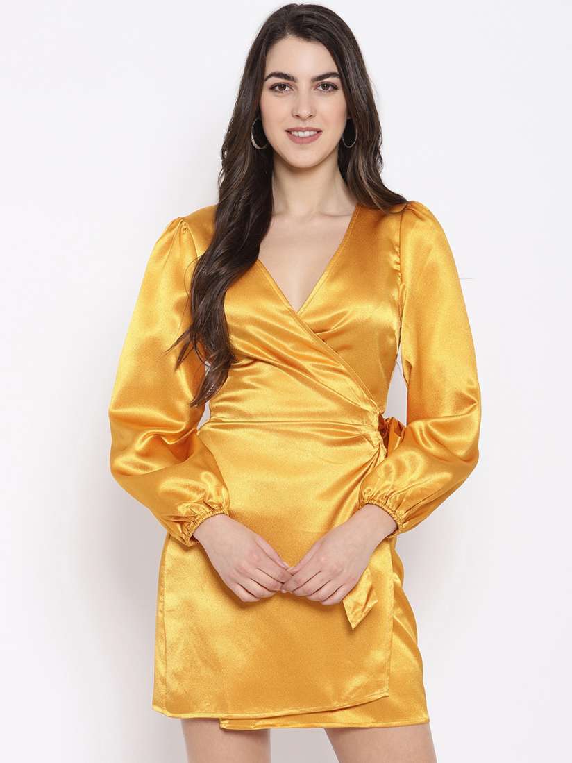 Mustard yellow mini dress clearance