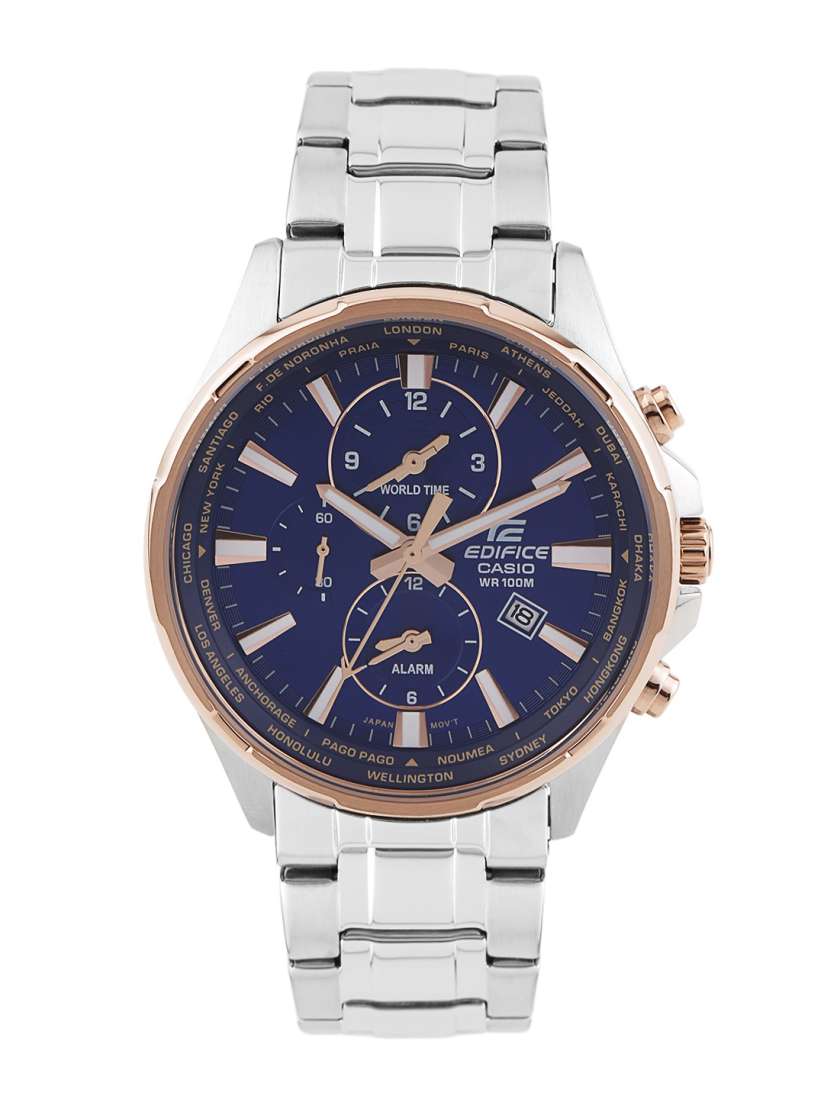 Buy CASIO Edifice Men Navy Multifunction Textured Dial Watch EX332 Watches for Men 1500423 Myntra