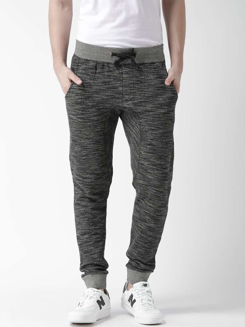 Buy BLEND Charcoal Grey Patterned Track Pants Track Pants for Men 1501656 Myntra