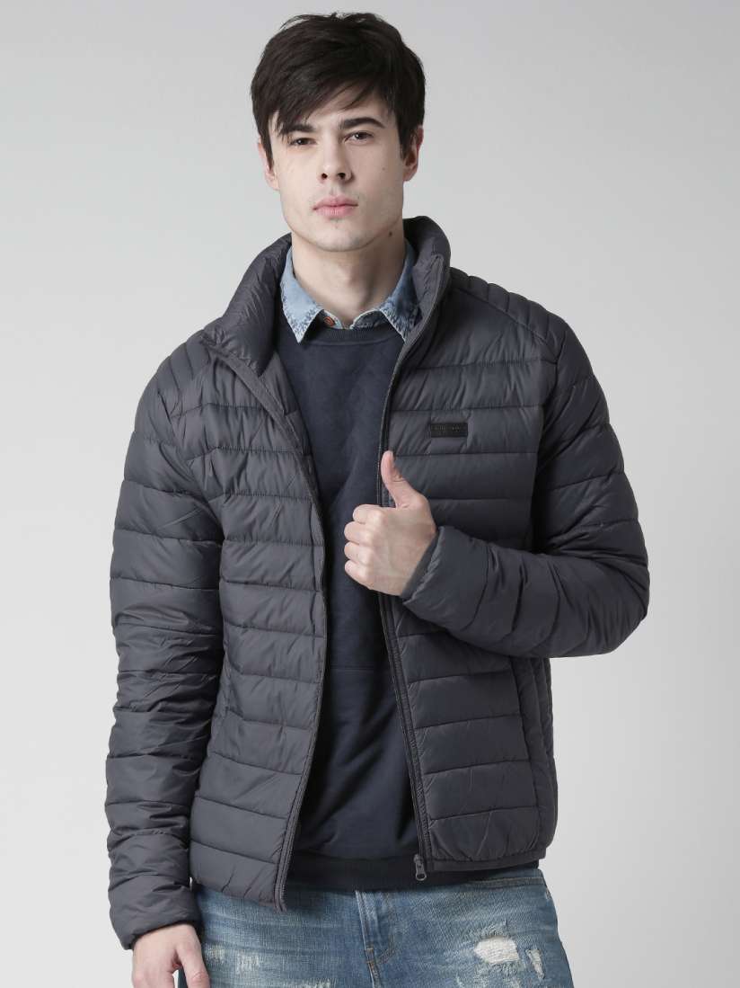 Buy BLEND Grey Puffer Jacket Jackets for Men 1501706 Myntra