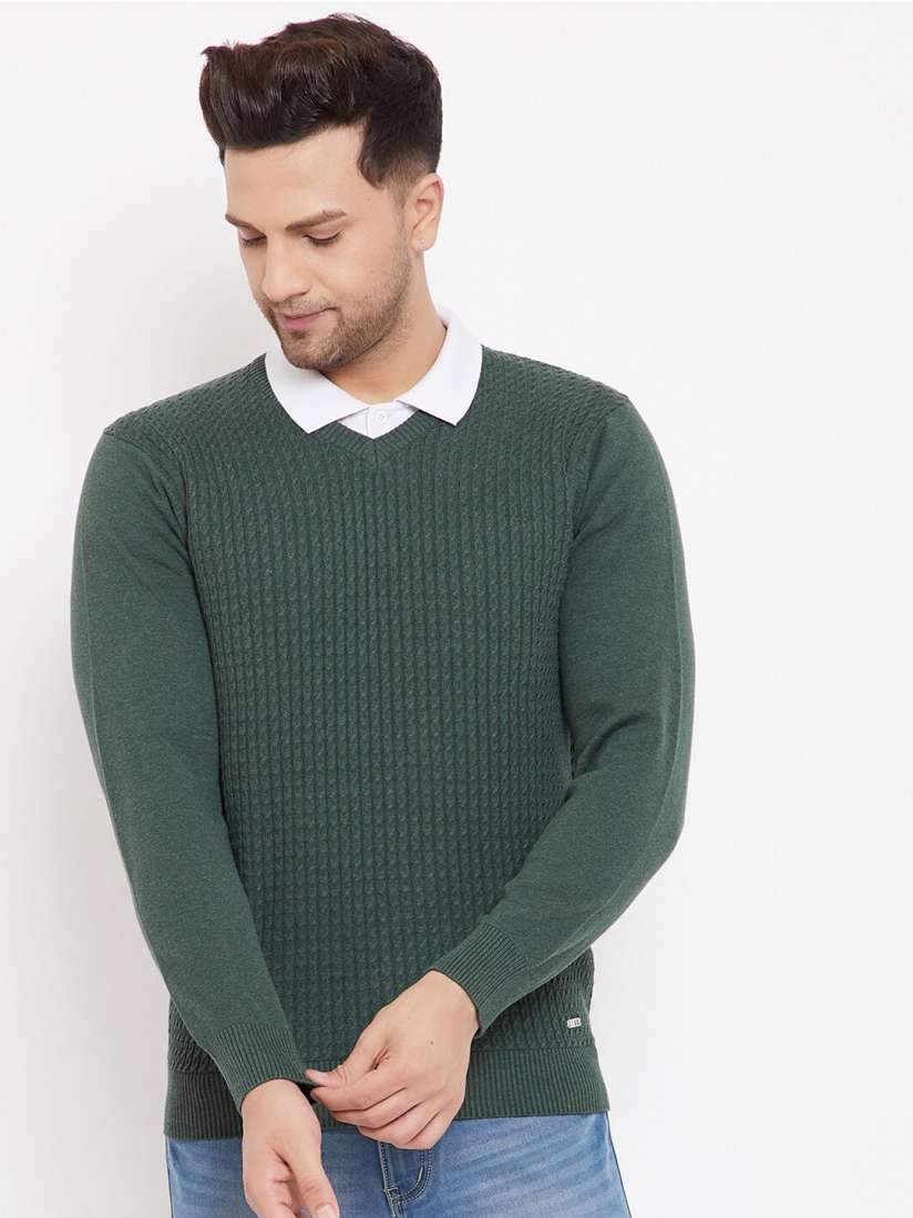 Buy 98 Degree North Men Green Pullover Sweater Sweaters for Men 15018992 Myntra