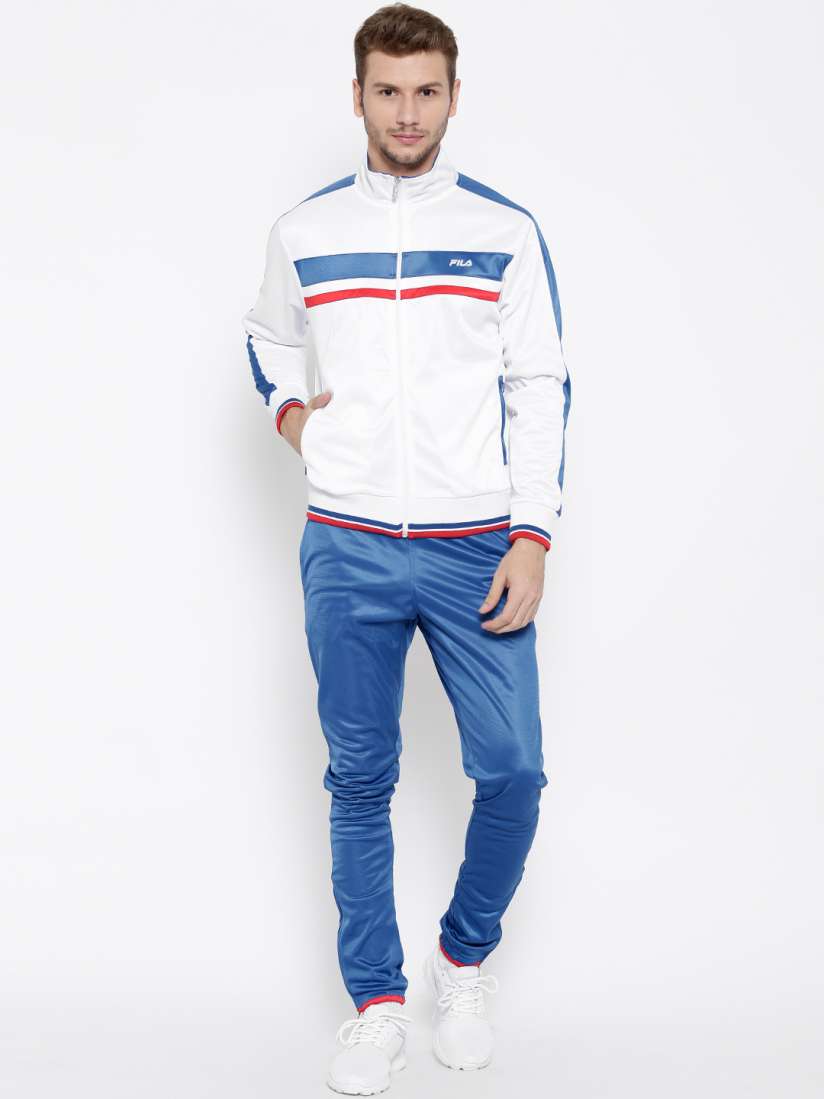 Fila sweatsuit mens charher white