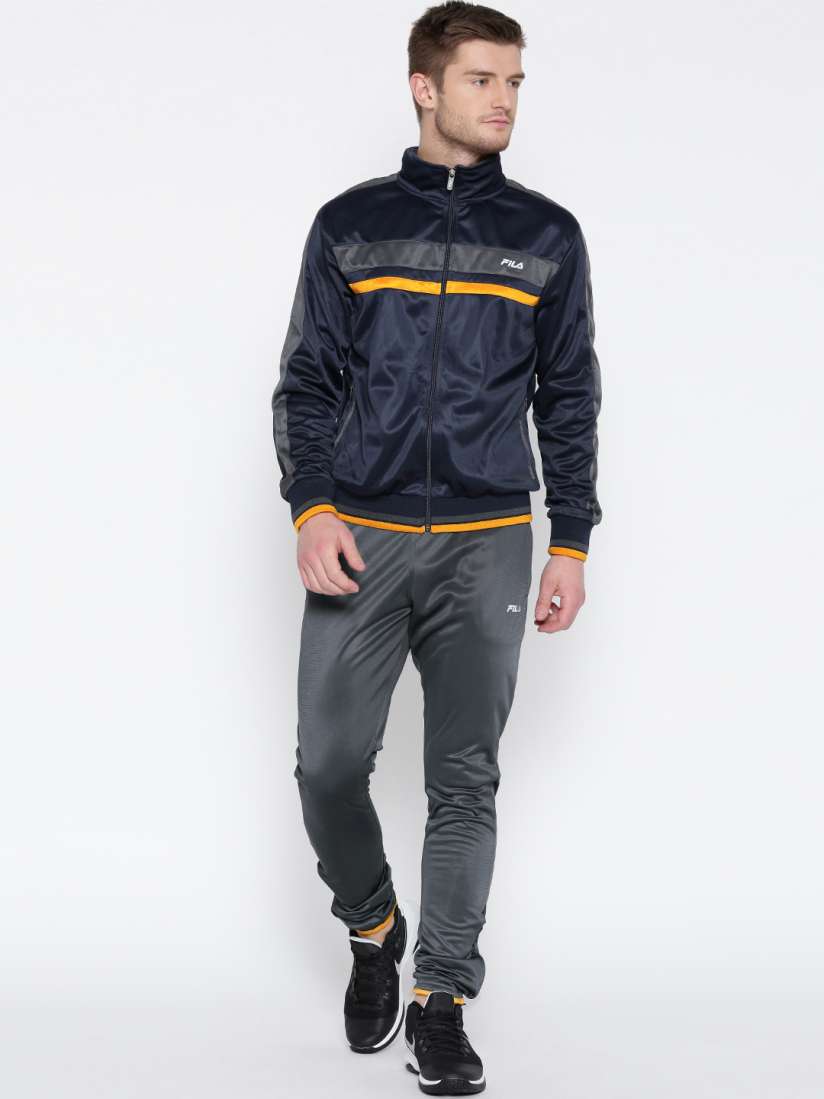 Buy FILA Navy Grey Tracksuit Tracksuits for Men 1502750 Myntra