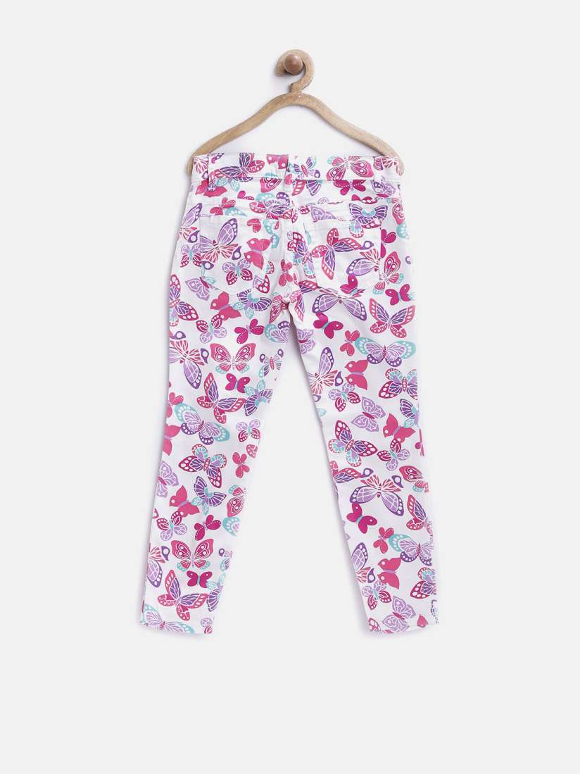 Buy The Childrens Place Girls White Butterfly Print Jeggings Jeggings for Girls 1503130 Myntra
