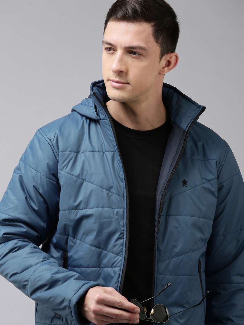 Buy French Connection Men Teal Blue Solid Hooded Padded Jacket Jackets for Men 15032600 Myntra