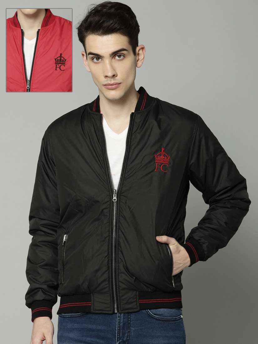Buy French Connection Men Black Solid Reversible Bomber Jacket Jackets for Men 15032604 Myntra