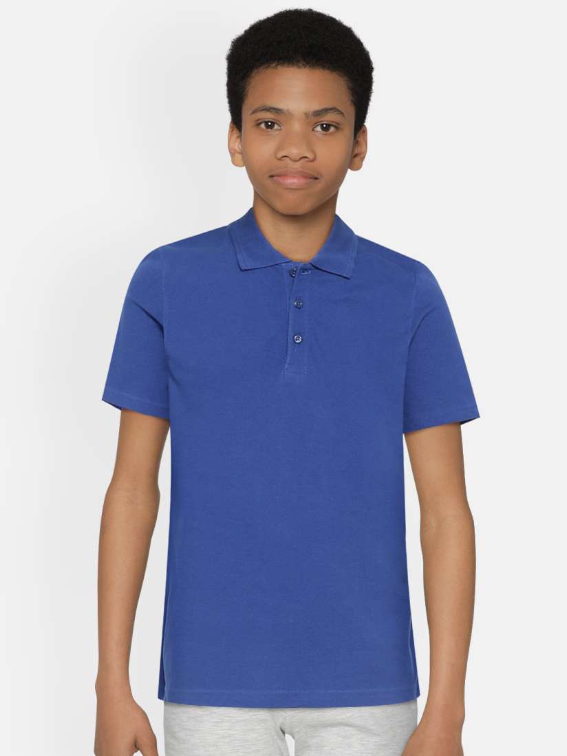 Buy Marks Spencer Boys Blue Polo Cotton Polo Collar Sustainable T shirt Tshirts for Boys 15036474 Myntra