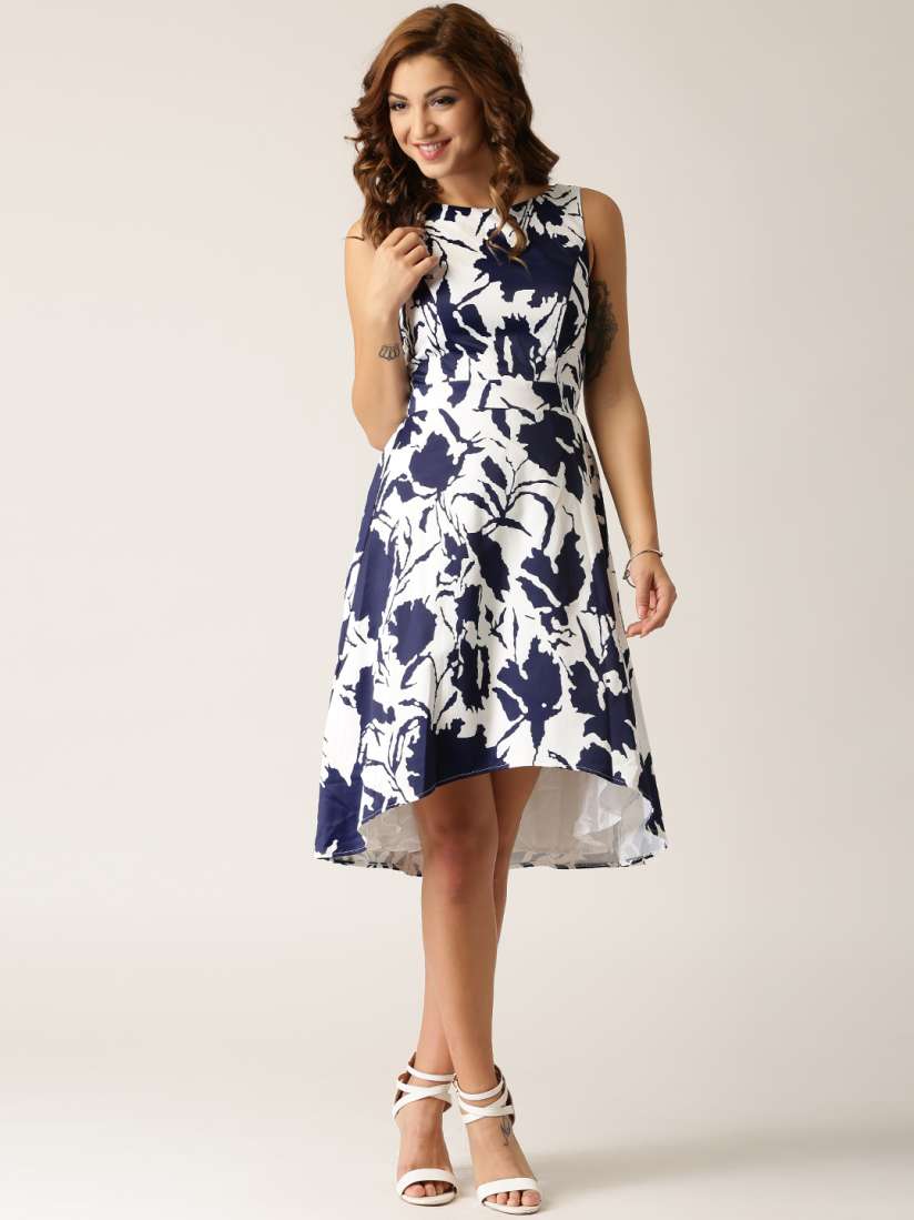 Quiz navy and white dress outlet