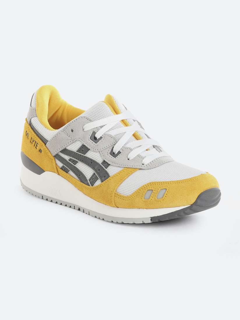 Buy ASICS Men Yellow Colourblocked PU GEL LYTE III OG Driving Shoes Casual Shoes for Men 15043524 Myntra