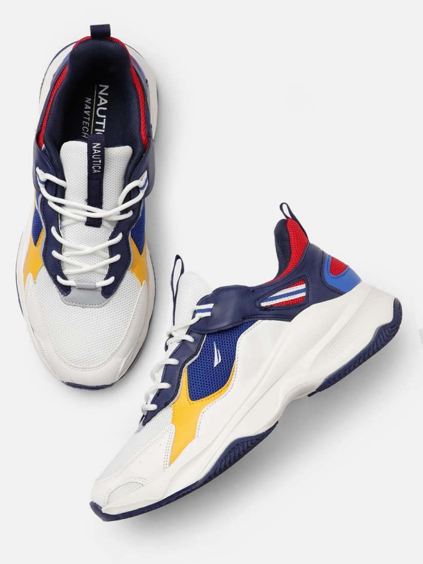 Buy Nautica Men White Navy Blue Colourblocked Sneakers Casual Shoes for Men 15049790 Myntra