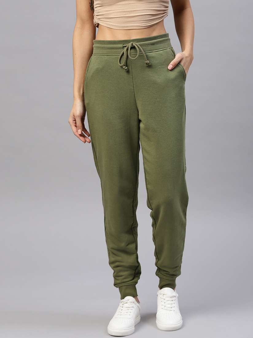 Buy Marks Spencer Women Olive Solid Joggers Track Pants for Women 15050058 Myntra