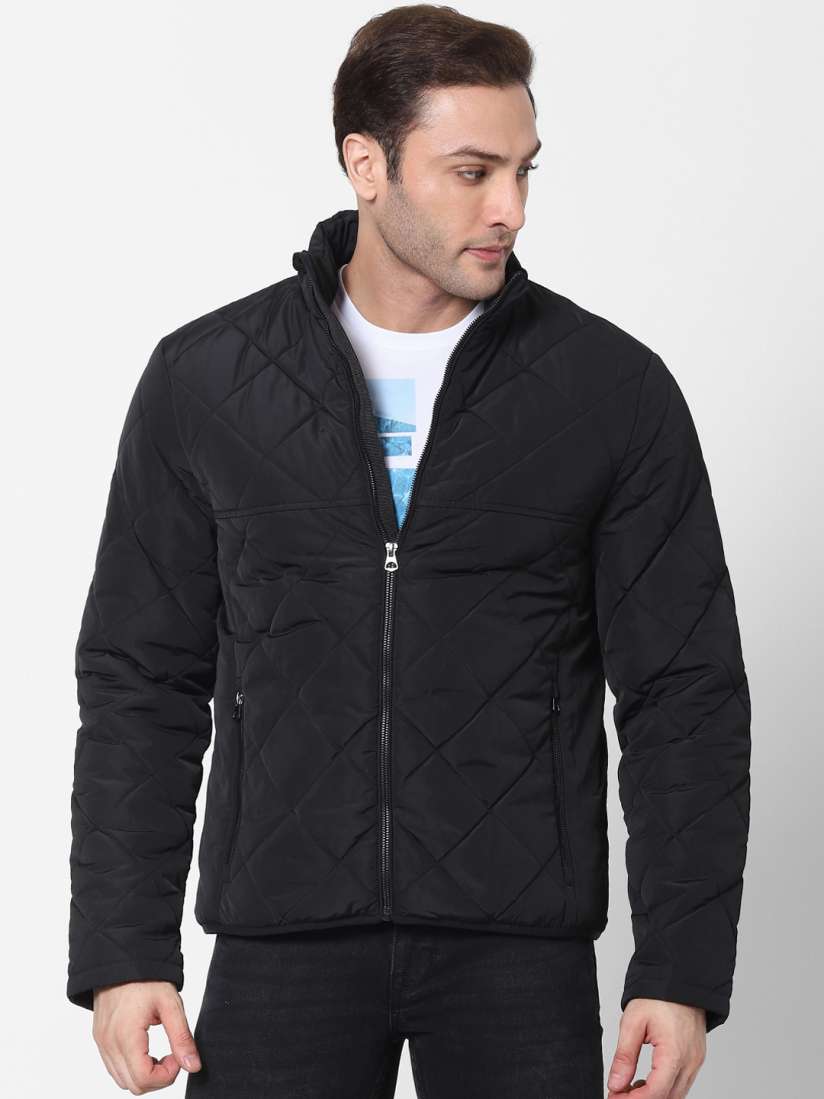 Buy Celio Men Black Quilted Jacket Jackets for Men 15051566 Myntra