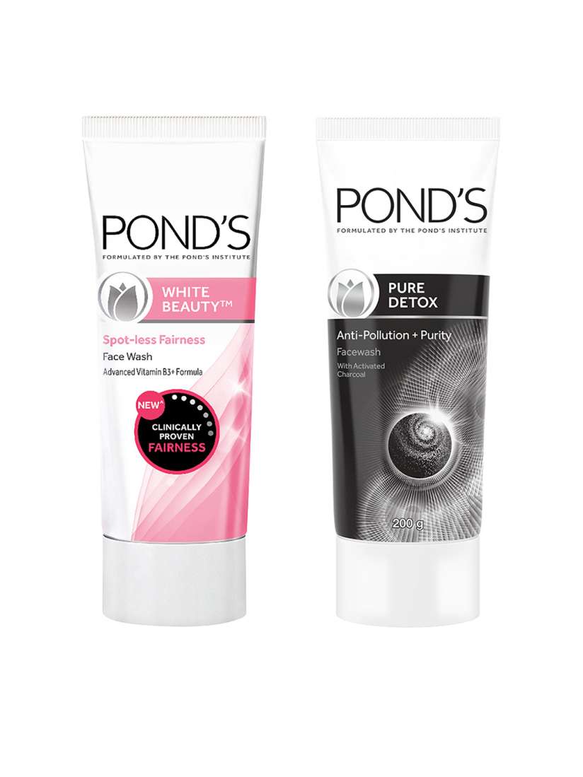 Buy Ponds Set of White Beauty Spotless Fairness Anti Pollution Activated Charcoal Face Wash Face Wash and Cleanser for Unisex 15062288 Myntra
