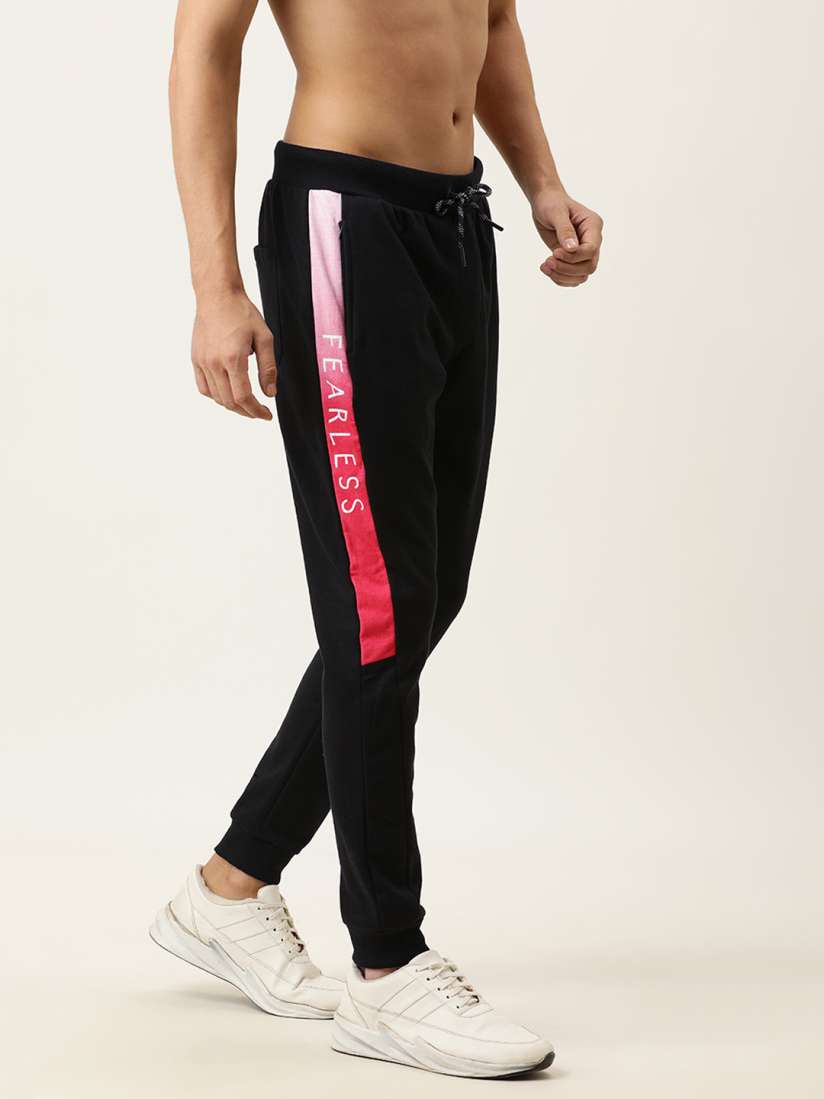 Buy Flying Machine Men Black Solid Straight Fit Joggers with Side Stripe Track Pants for Men 15067838 Myntra