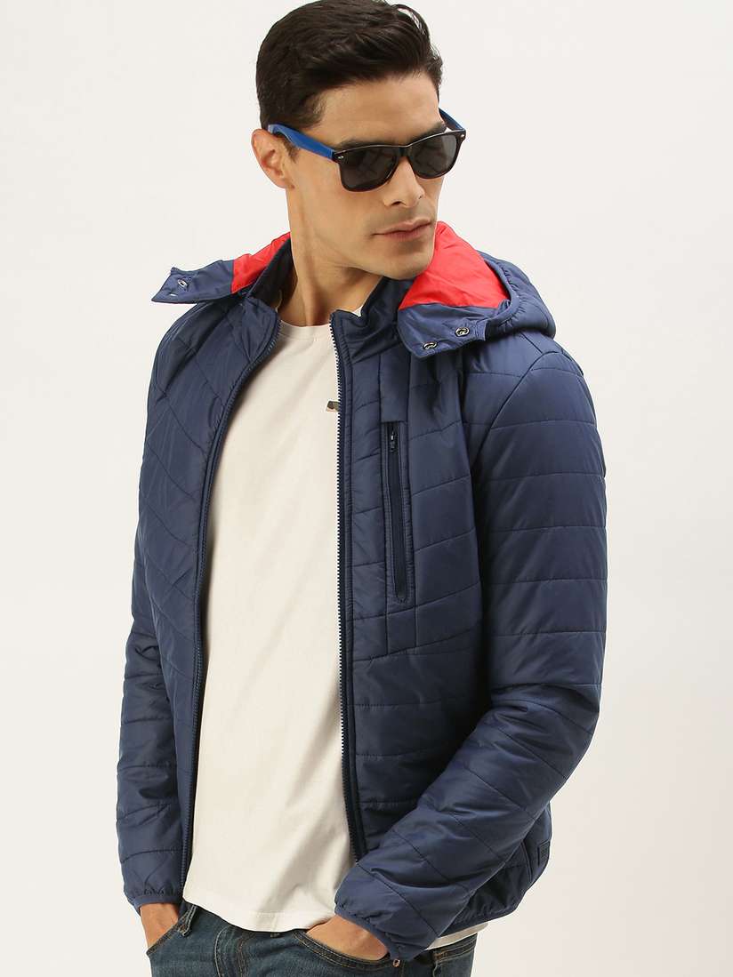 Buy Flying Machine Men Navy Blue Puffer Jacket Jackets for Men