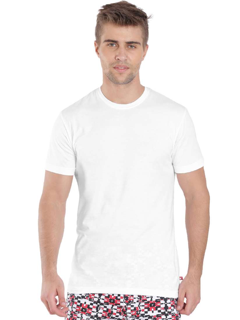 Buy Jockey Men White Solid Inner Pure Cotton T shirt Tshirts for Men 1507062 Myntra