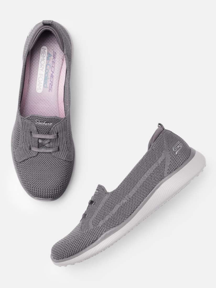 Buy Skechers Women Grey MICROBURST 2.0 IRRESISTIBLE Woven Design Slip On Sneakers Casual Shoes for Women 15076562 Myntra