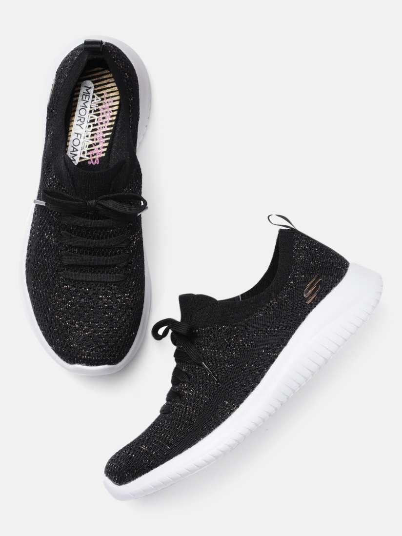 Buy Skechers Women Black ULTRA FLEX SALUTATIONS Lightweight Sneakers Casual Shoes for Women 15076752 Myntra