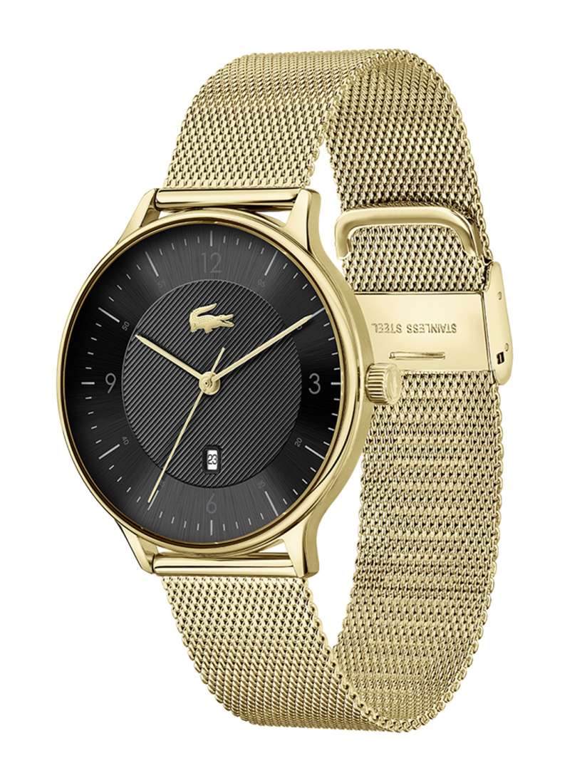 Lacoste gold watch mens clearance