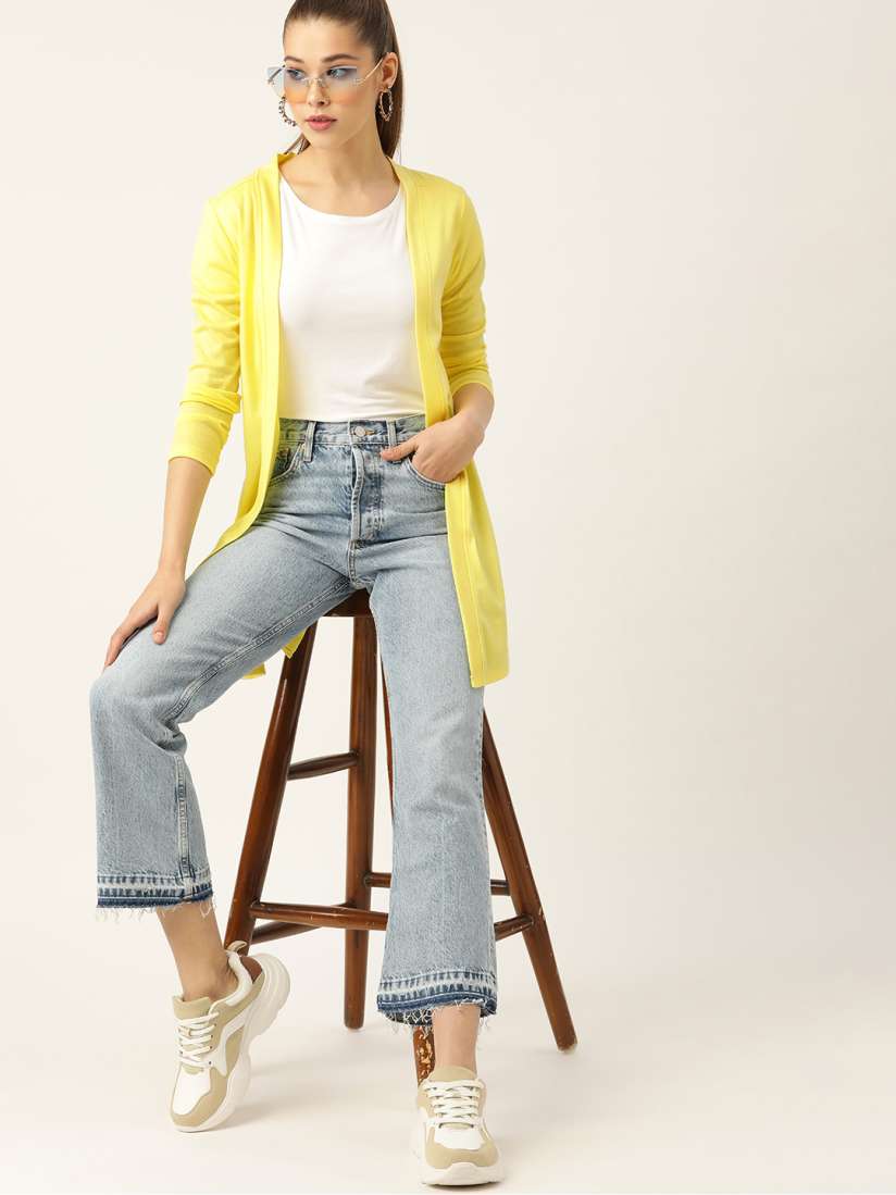 Buy DressBerry Women Yellow Solid Shrug Shrug for Women 15083726 Myntra