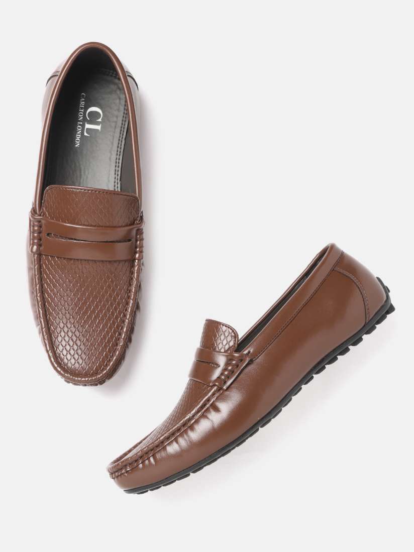 Buy Carlton London Men Brown Textured Driving Shoes Casual Shoes for Men 15088452 Myntra