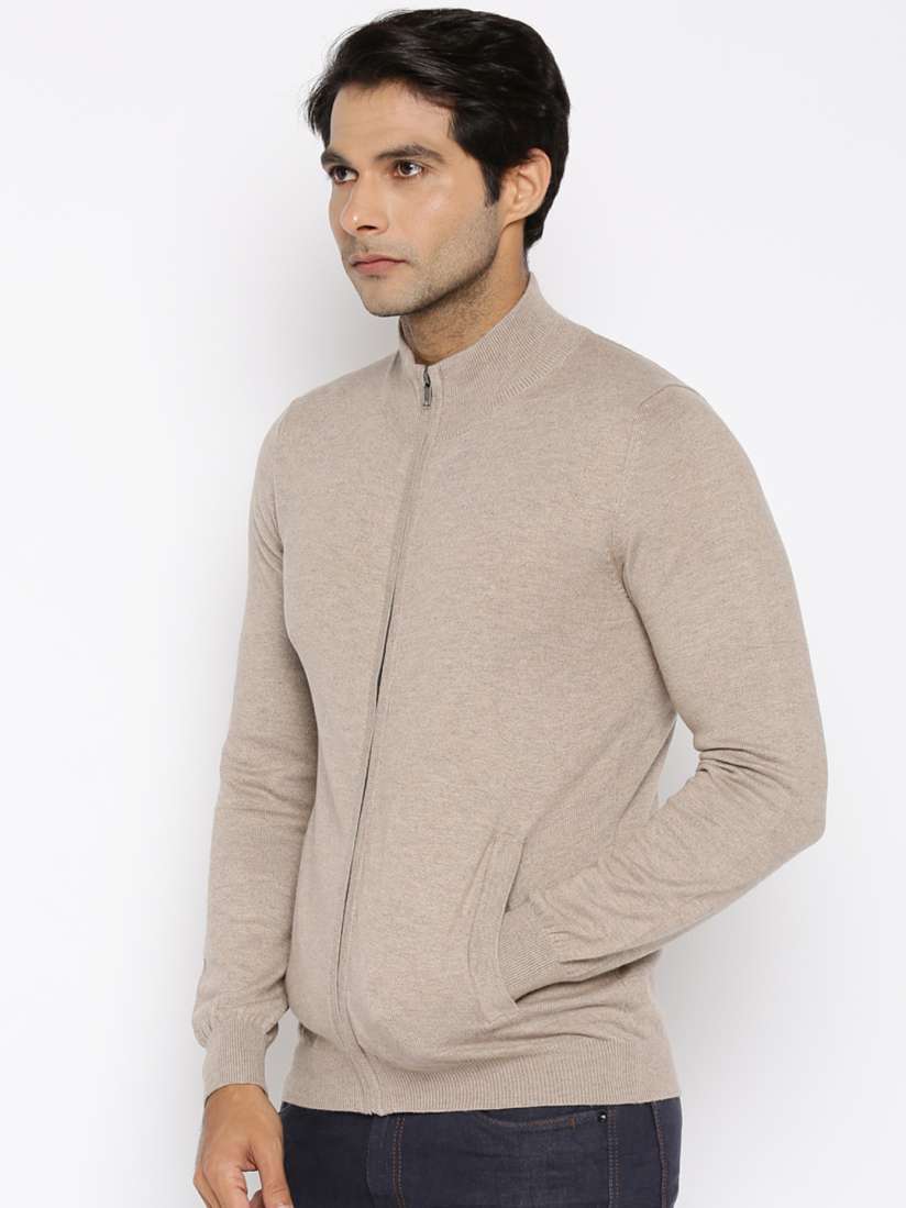 Buy Celio Men Beige Solid Cardigan Sweaters for Men 1509444 Myntra