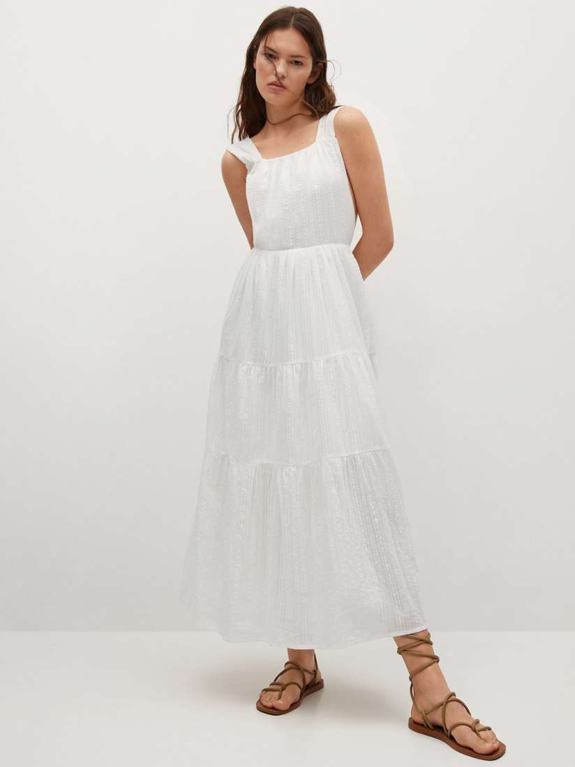 Mango white maxi dress outlet