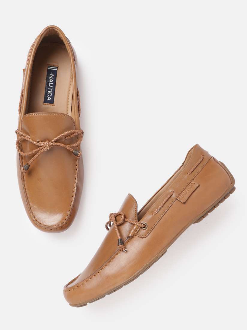 Buy Nautica Men Tan Brown Solid Leather Driving Shoes Casual Shoes for Men 15106076 Myntra