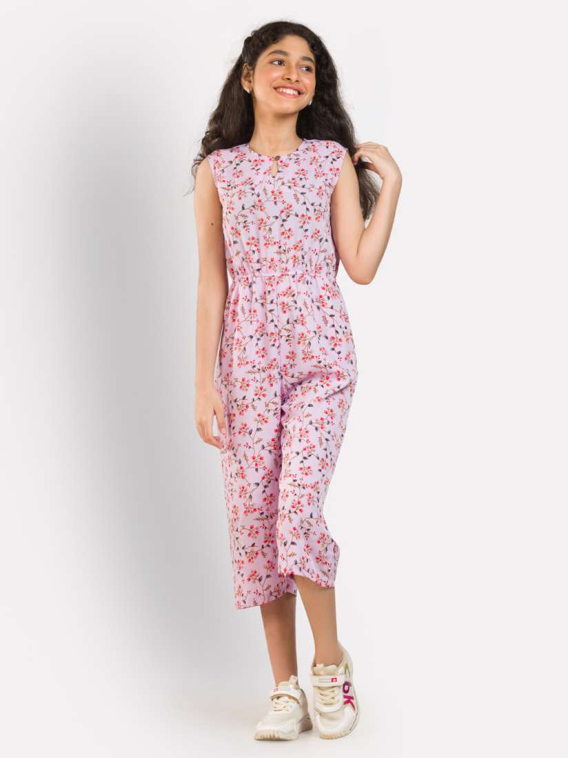 Buy Uptownie Lite Girls Pink Black Printed Culotte Jumpsuit Jumpsuit for Girls 15111484 Myntra